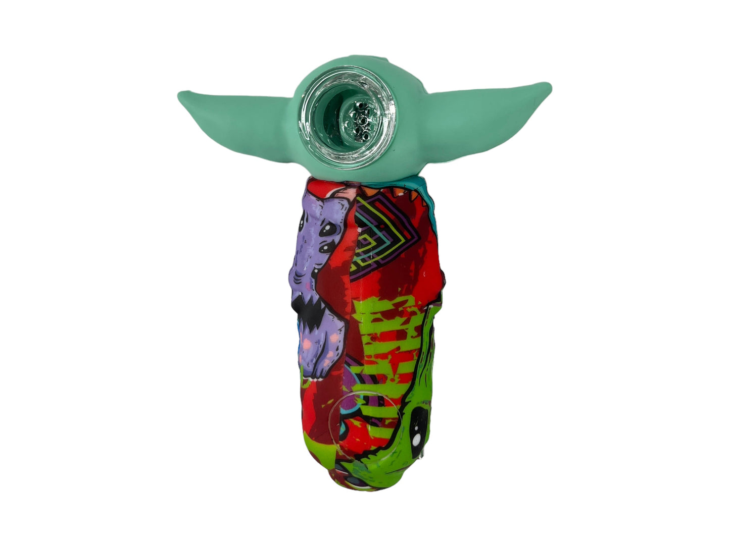 TX116 Gorgeous Baby Yoda Silicone Pipe Glass Bowl Star Wars Collectable Variety Patterned Color