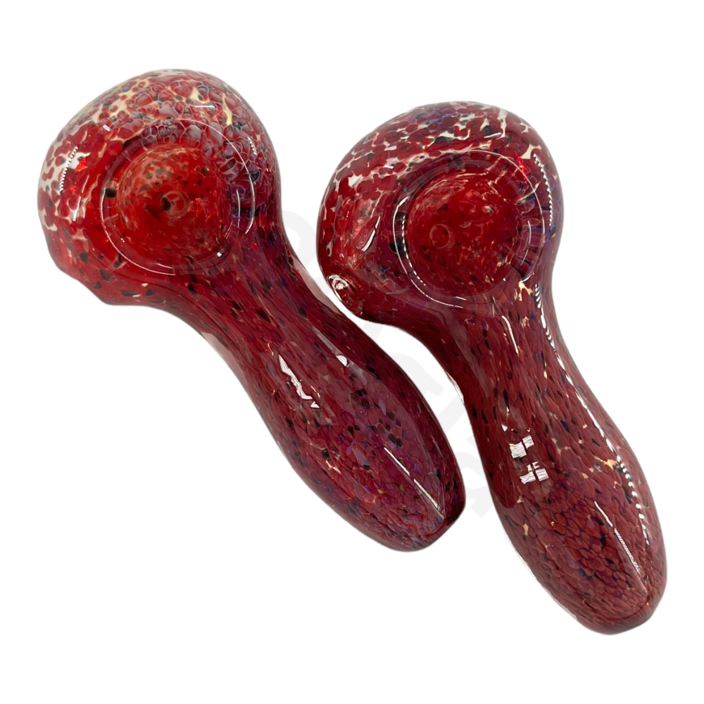 SP083   3 1/2 Inch Fancy Frits Glass Spoon Pipe | G420 Glass Hand Pipe