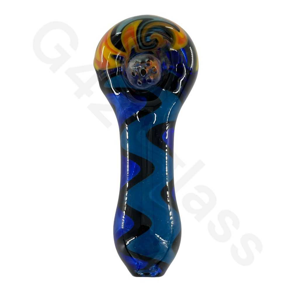 Blue Swirl Handy Pipe