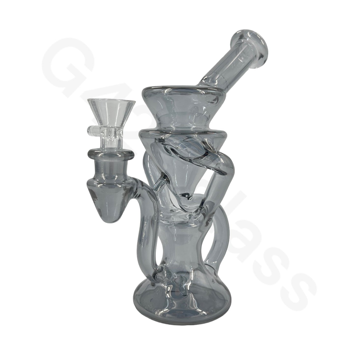 S66   8 Inch Electroplate Recycler Oil Rig Ice Bong | Water Pipe