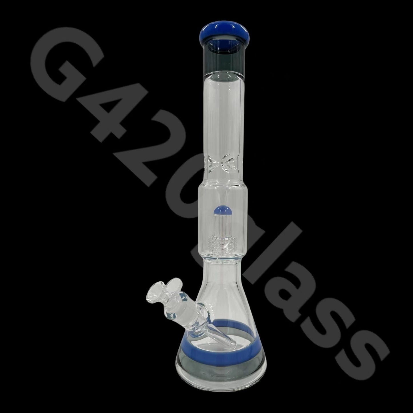 S1   Heavy Duty Beaker Base Ice Bong with Drum Perc | 17 Inch