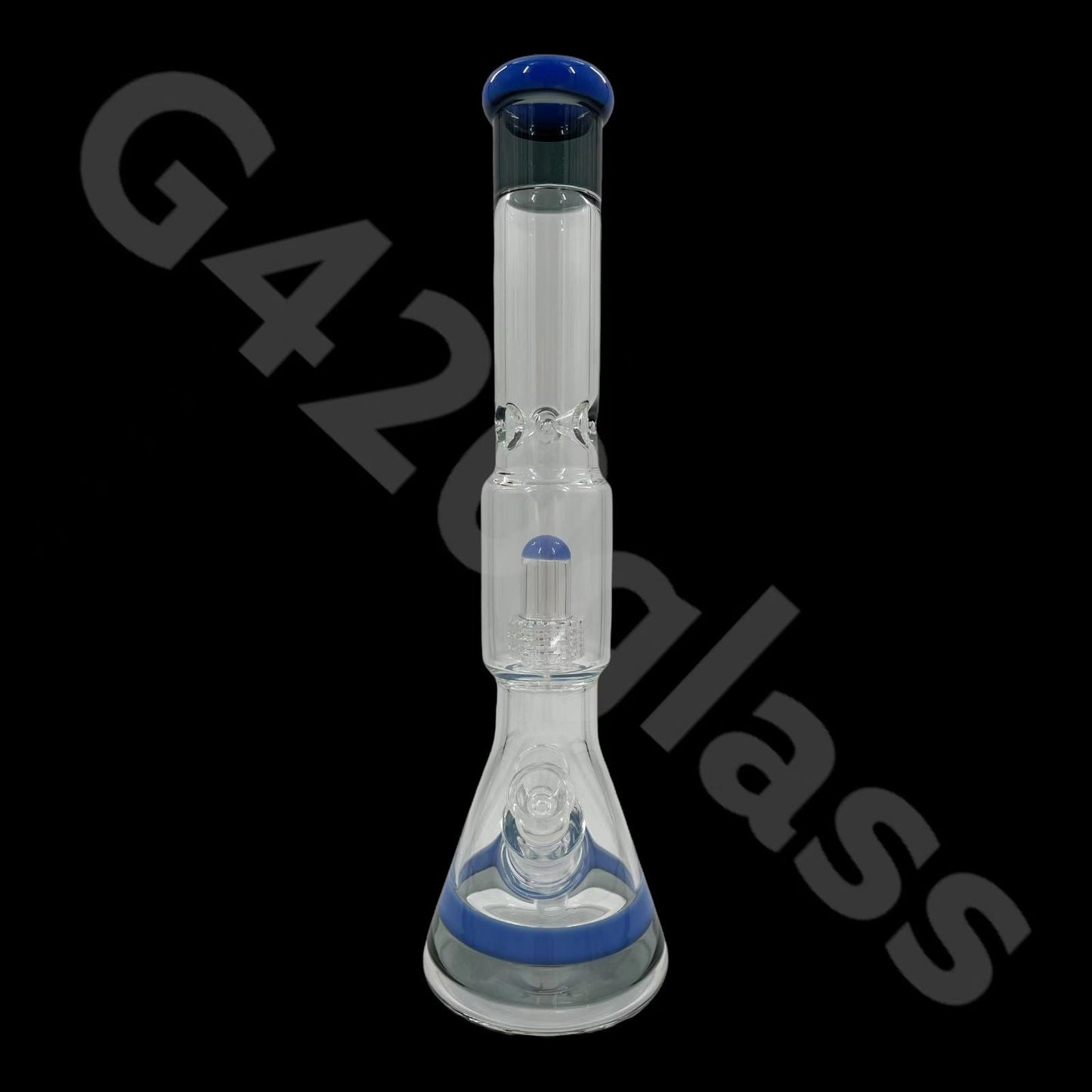 S1   Heavy Duty Beaker Base Ice Bong with Drum Perc | 17 Inch