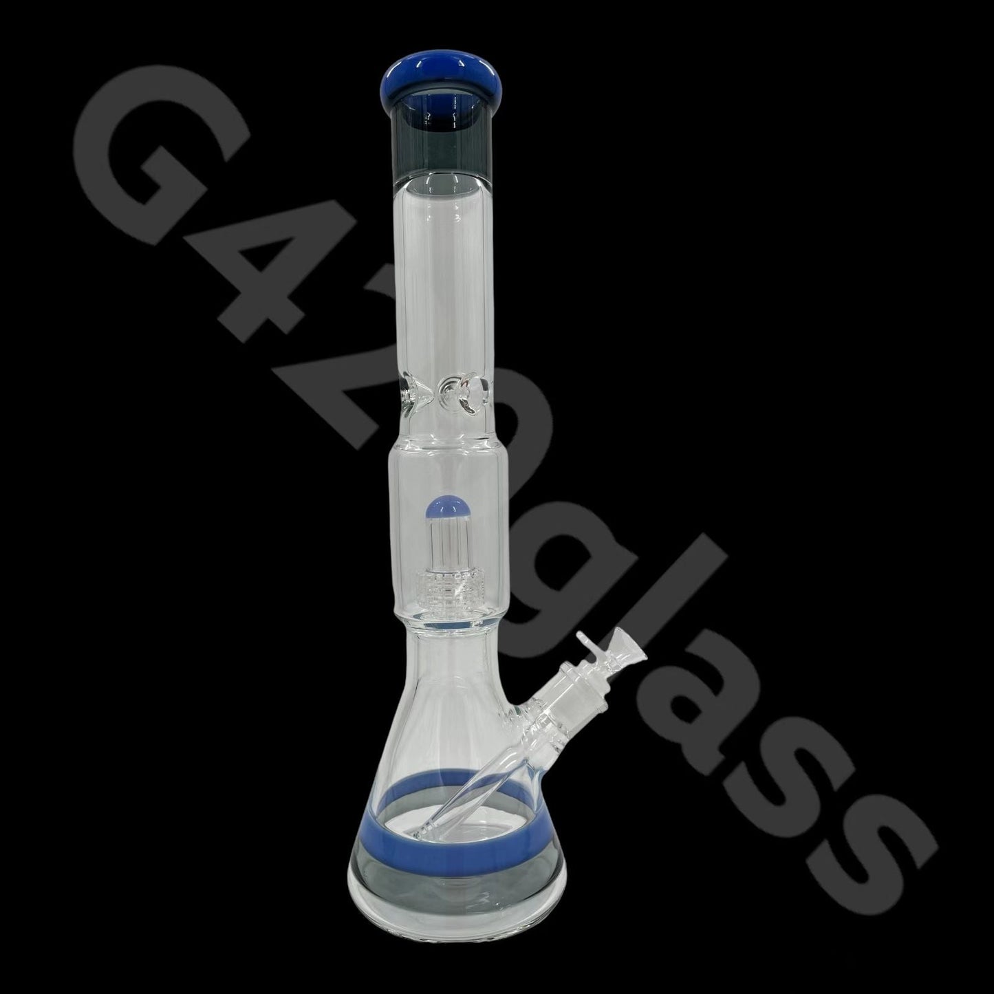 S1   Heavy Duty Beaker Base Ice Bong with Drum Perc | 17 Inch