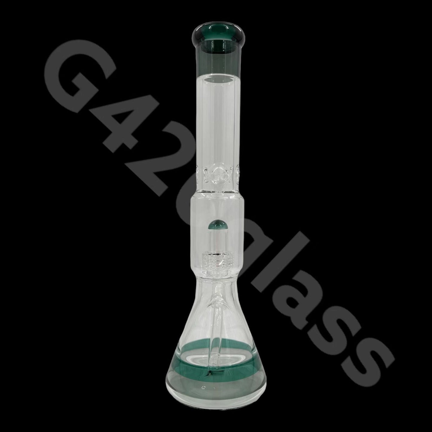 S1   Heavy Duty Beaker Base Ice Bong with Drum Perc | 17 Inch