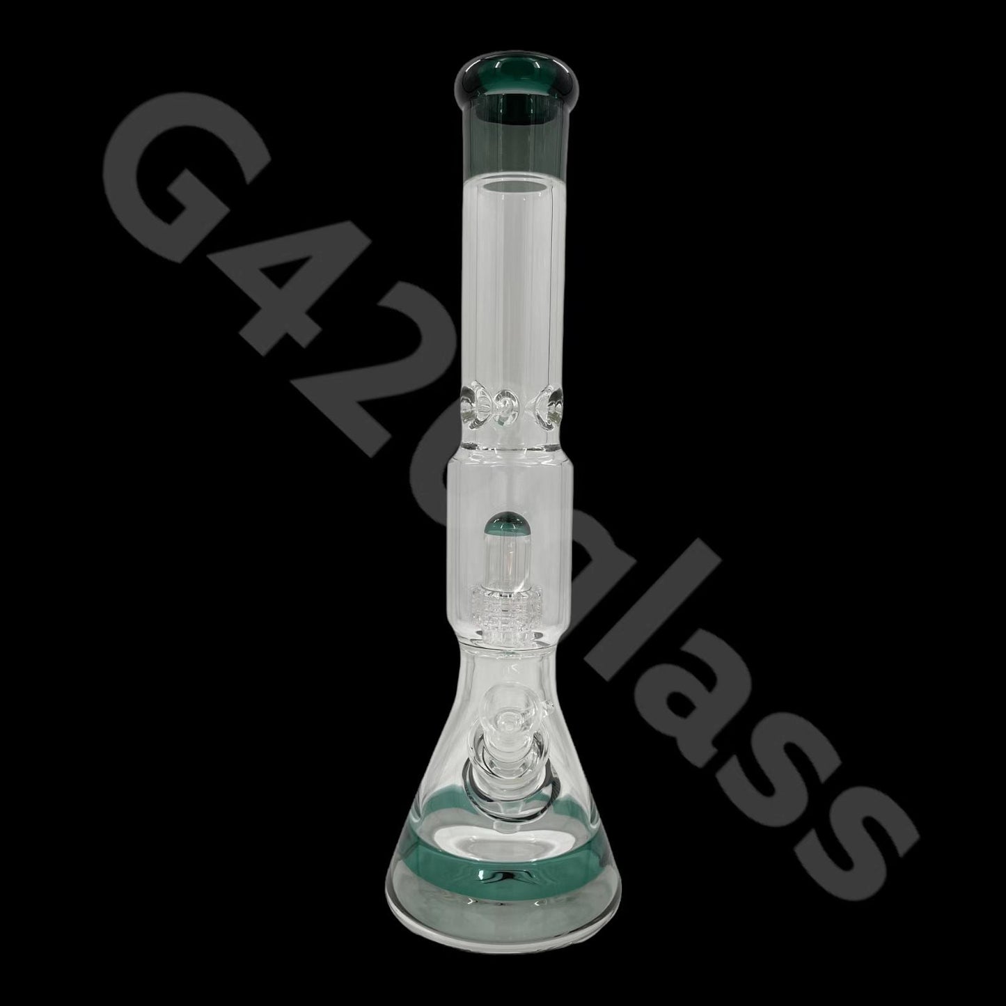 S1   Heavy Duty Beaker Base Ice Bong with Drum Perc | 17 Inch