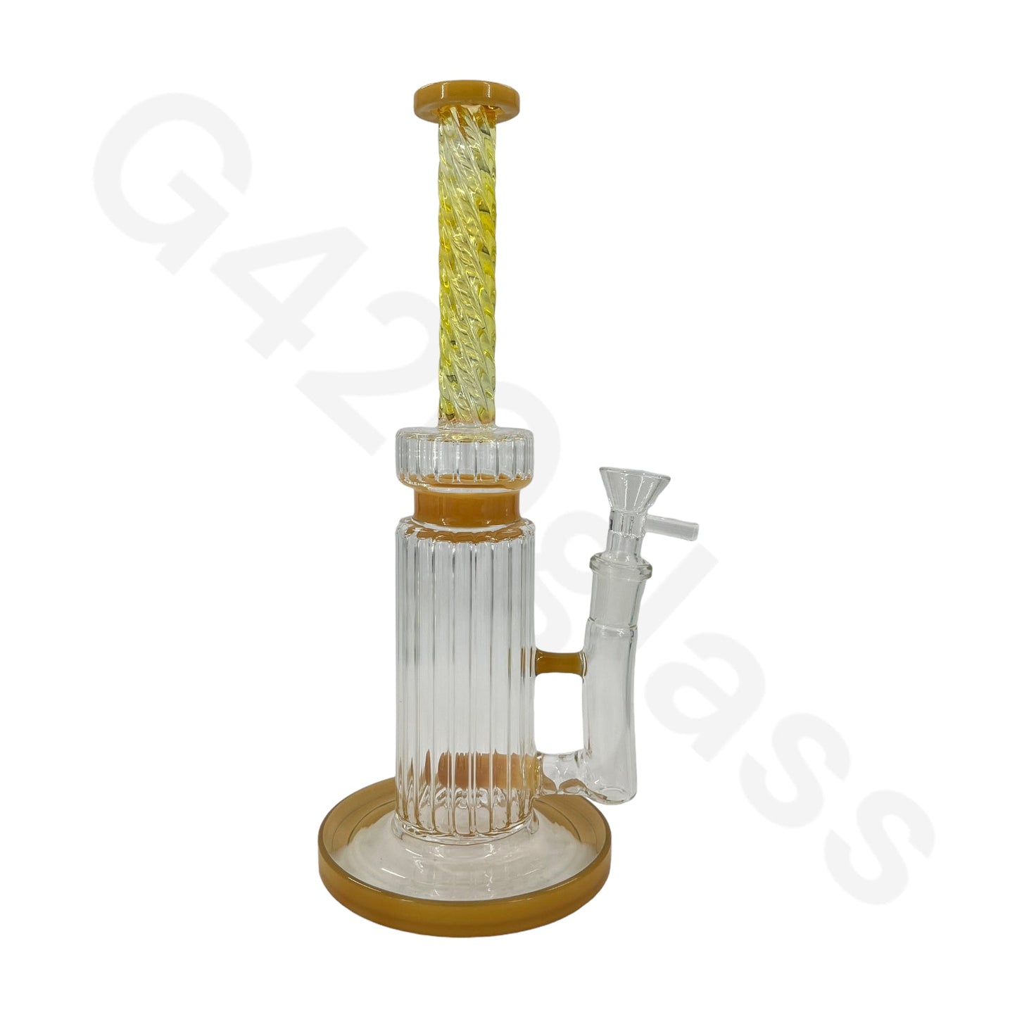 S79   10-inch Twisted Ribbed Water Pipe Oil Rigs Big Bongs Hookah Pipe