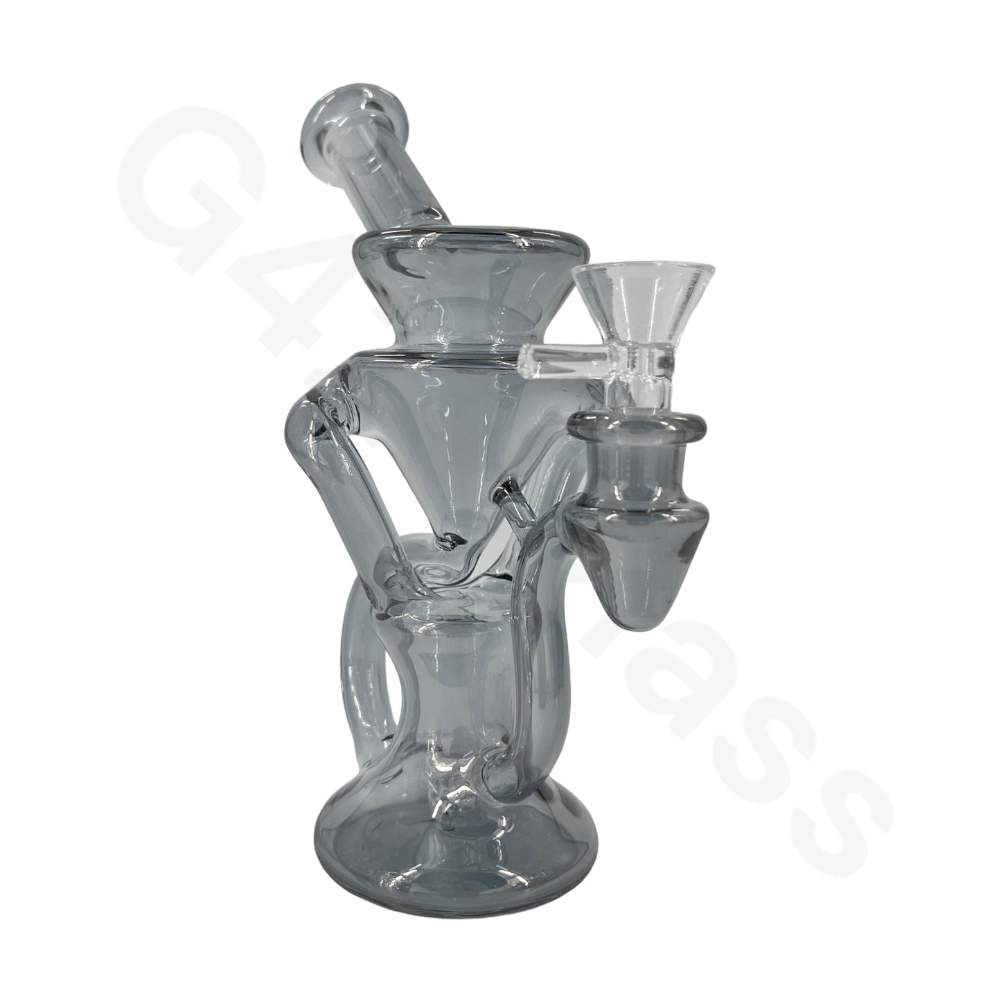 S66   8 Inch Electroplate Recycler Oil Rig Ice Bong | Water Pipe