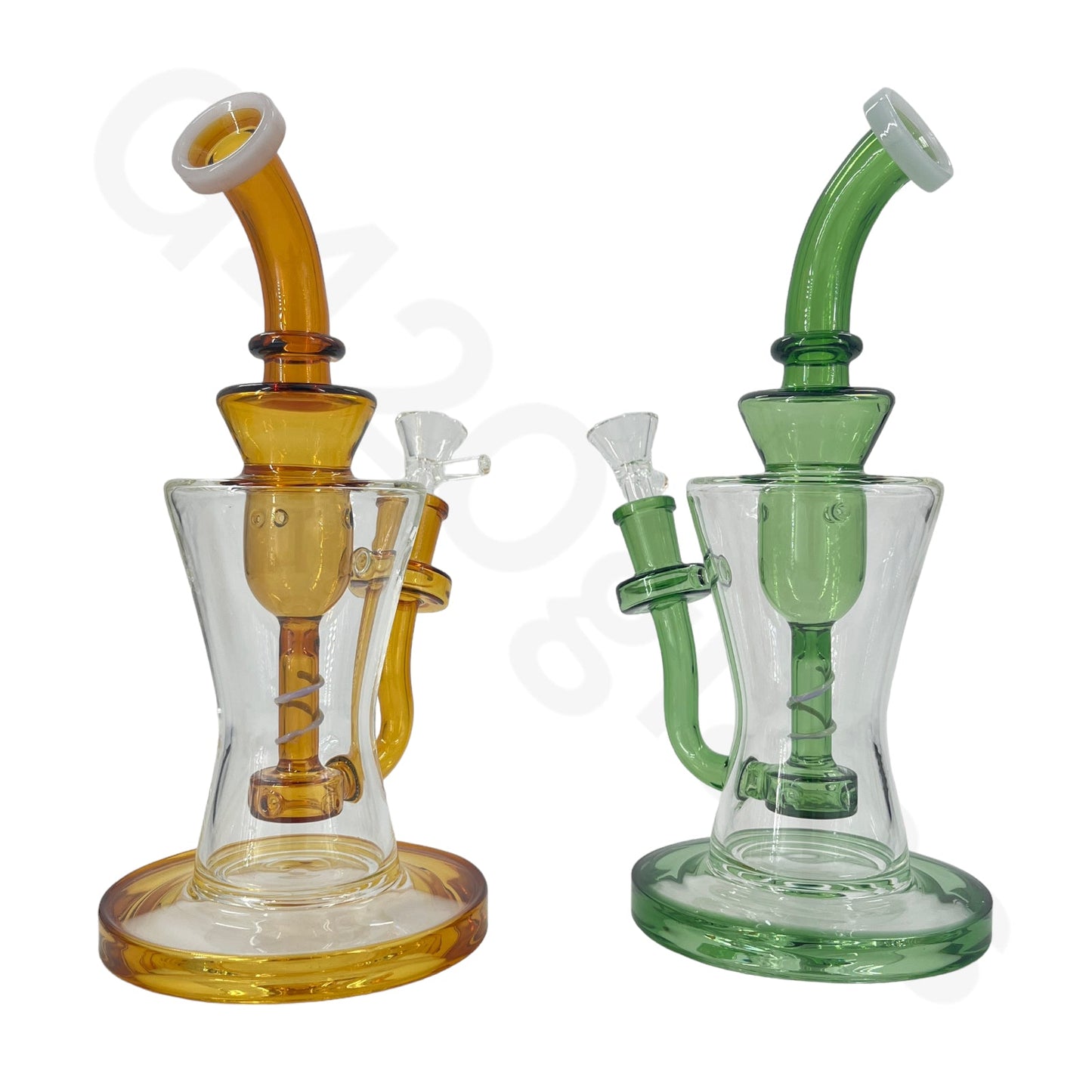 Yellow and green bongs pretty hookah pipe