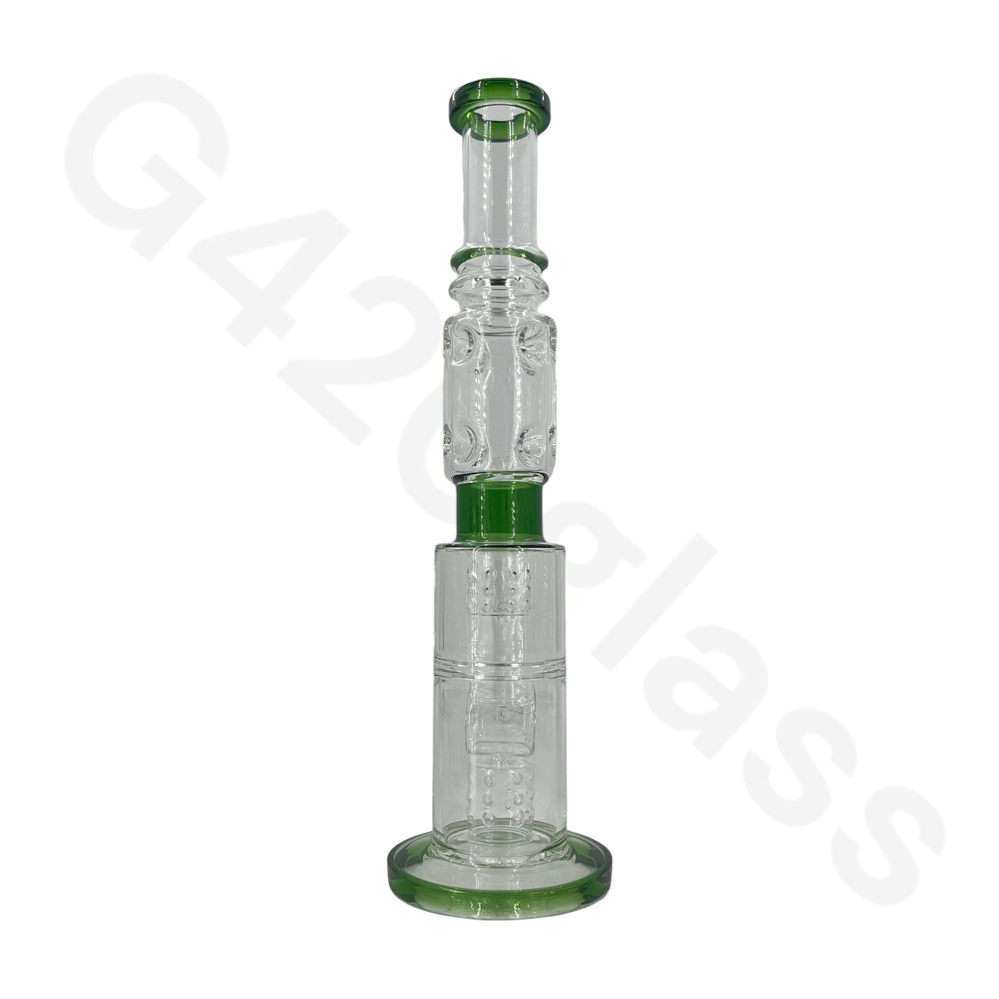 Green Pipe Bong Glass Water Pipe