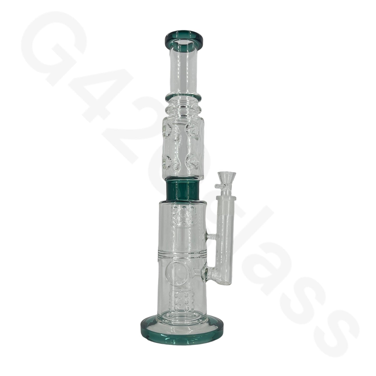 S61   18 Inch Lookah Glass Monster Triple Chamber Pipe |  Big Bong