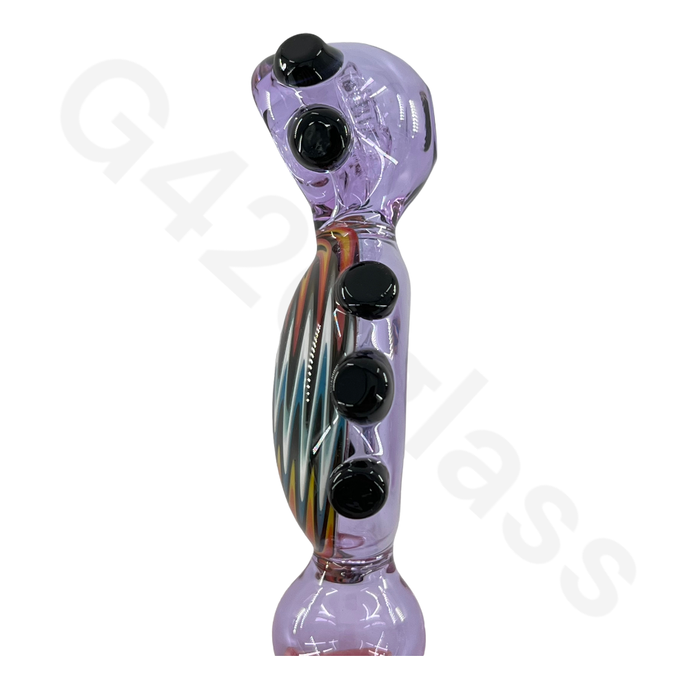 SP81   5 Inch Snail Style Hand Pipe with Colorful Pattern | Built-in Honeycomb Screens