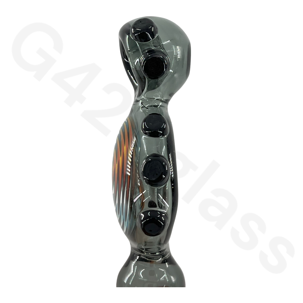 SP81   5 Inch Snail Style Hand Pipe with Colorful Pattern | Built-in Honeycomb Screens