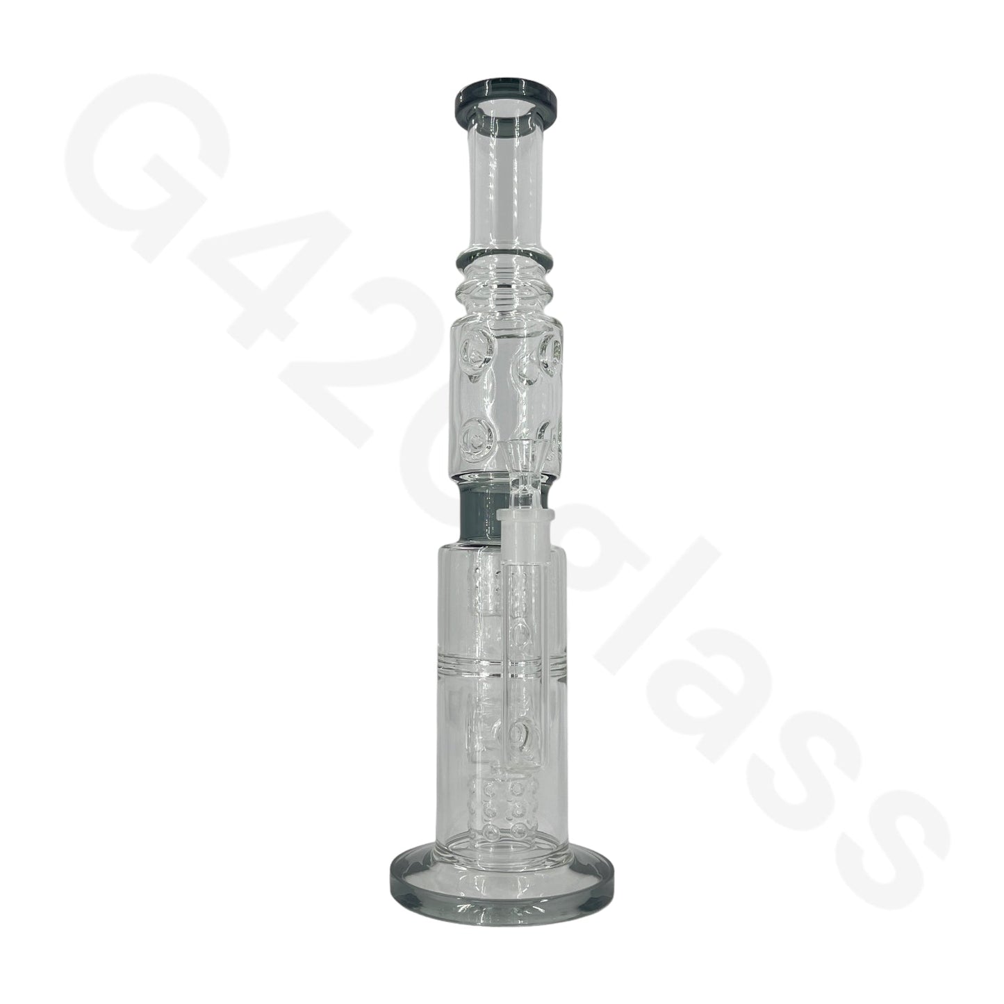 S61   18 Inch Lookah Glass Monster Triple Chamber Pipe |  Big Bong