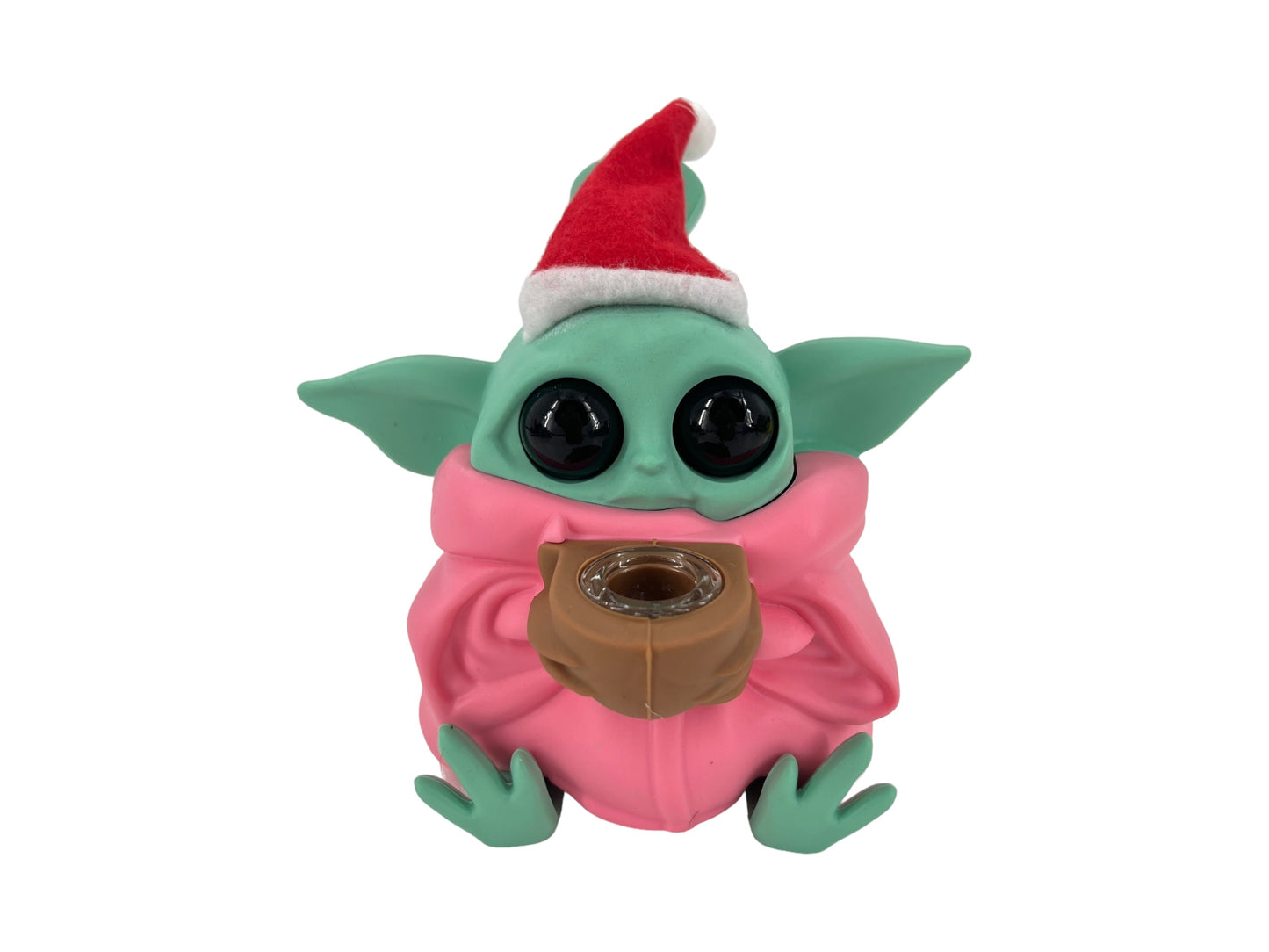 TX190 Gorgeous Baby Yoda Silicone Pipe Glass Bowl Star Wars Collectable Variety Color with Christmas Hat