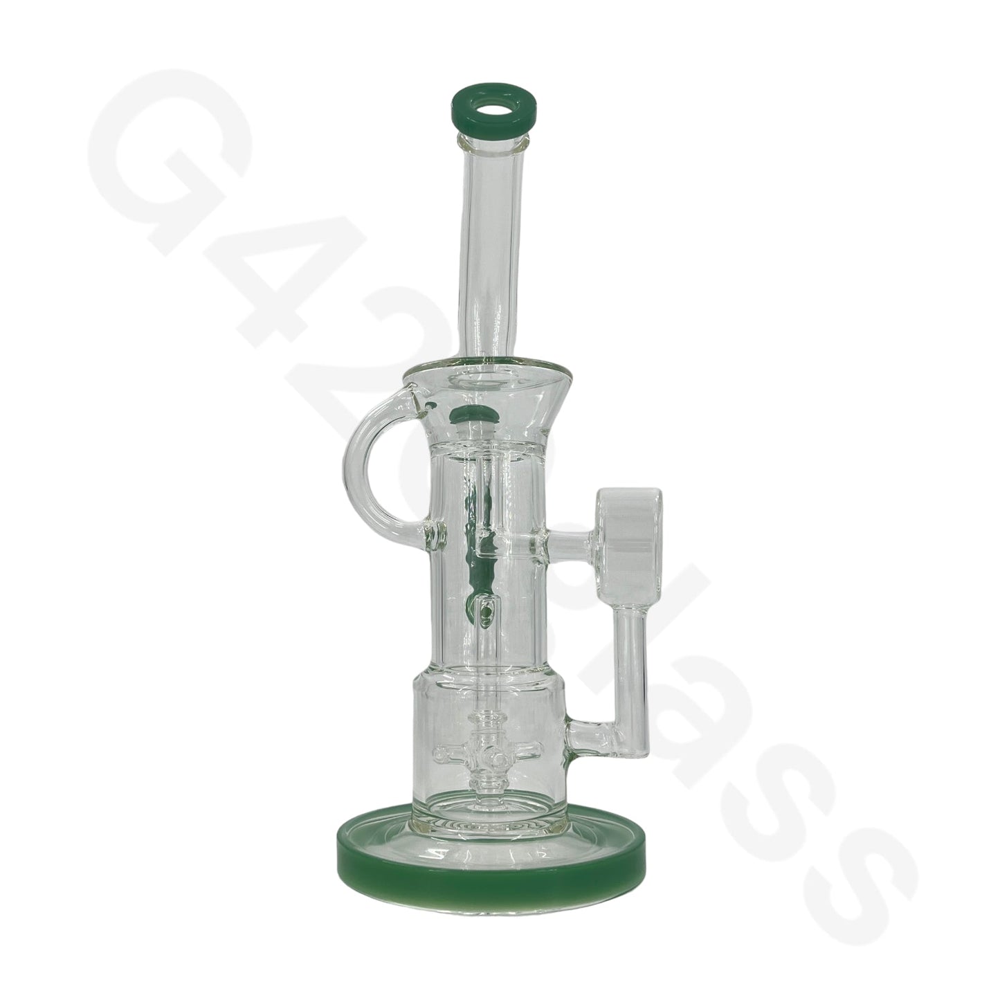 S84   12 Inch Complicated Water Pipe Recycler Hookah Glass Bongs Oil Rigs Multi Filter Bong