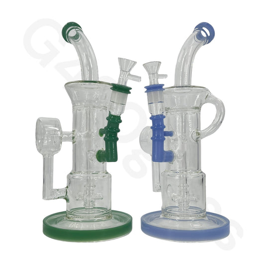 S84   12 Inch Complicated Water Pipe Recycler Hookah Glass Bongs Oil Rigs Multi Filter Bong