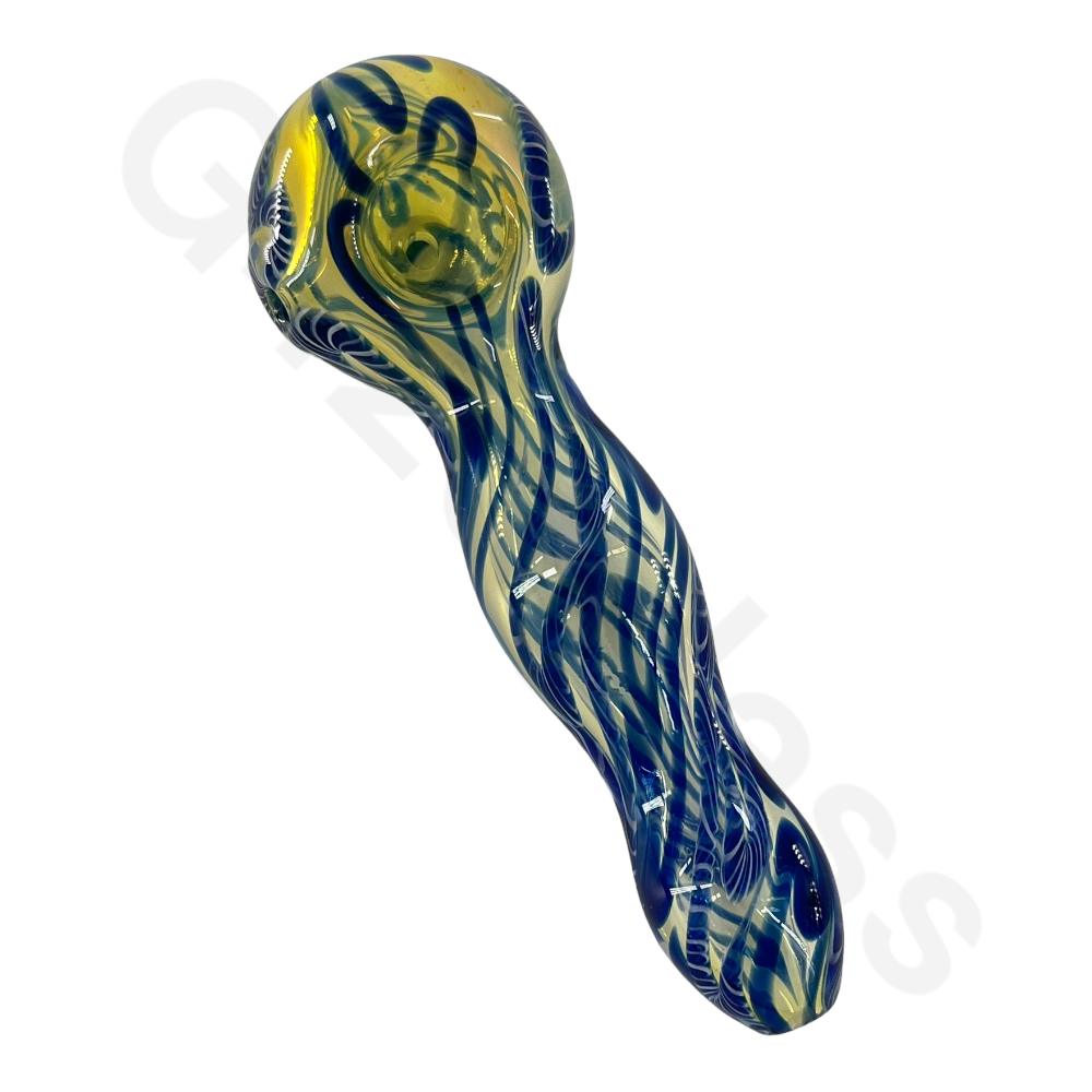 SP058   5 Inch Twisted Hand Pipes | Glass Smoking Pipe