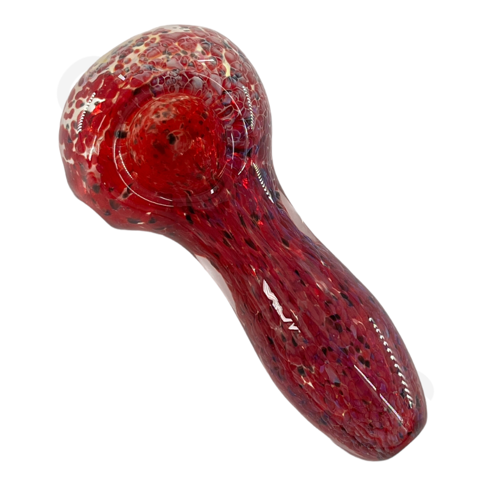 SP083   3 1/2 Inch Fancy Frits Glass Spoon Pipe | G420 Glass Hand Pipe