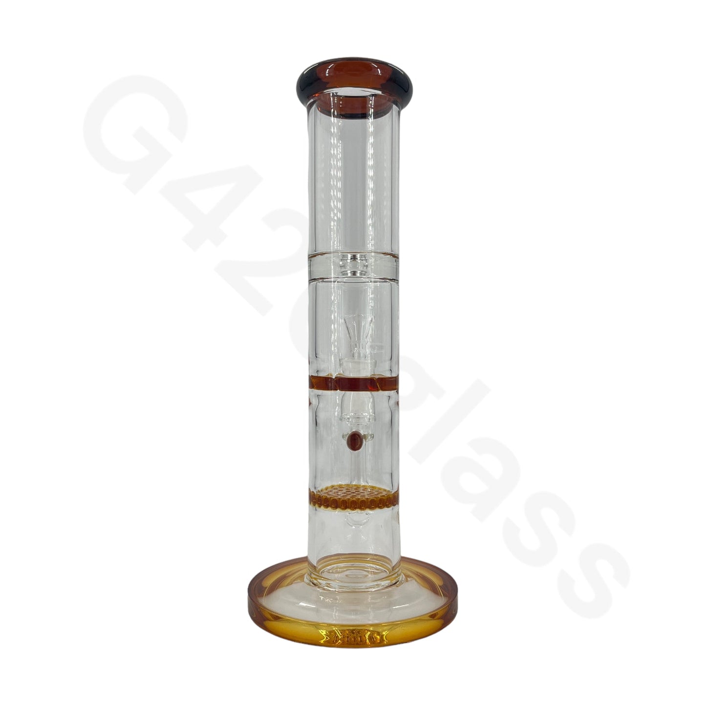 S77   10 Inch Double Honeycomb Screens Glass Water Pipe Hookah Bong