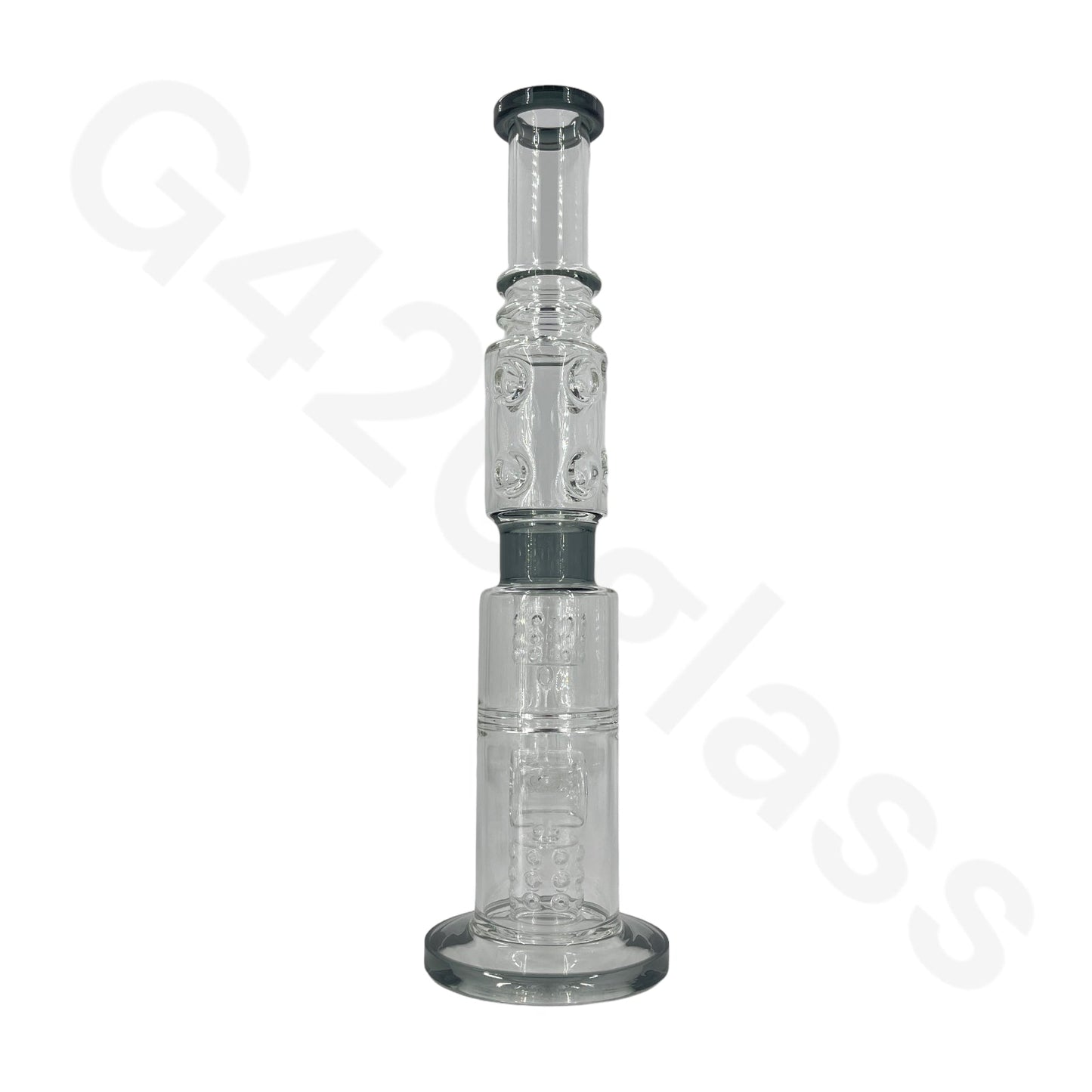 S61   18 Inch Lookah Glass Monster Triple Chamber Pipe |  Big Bong