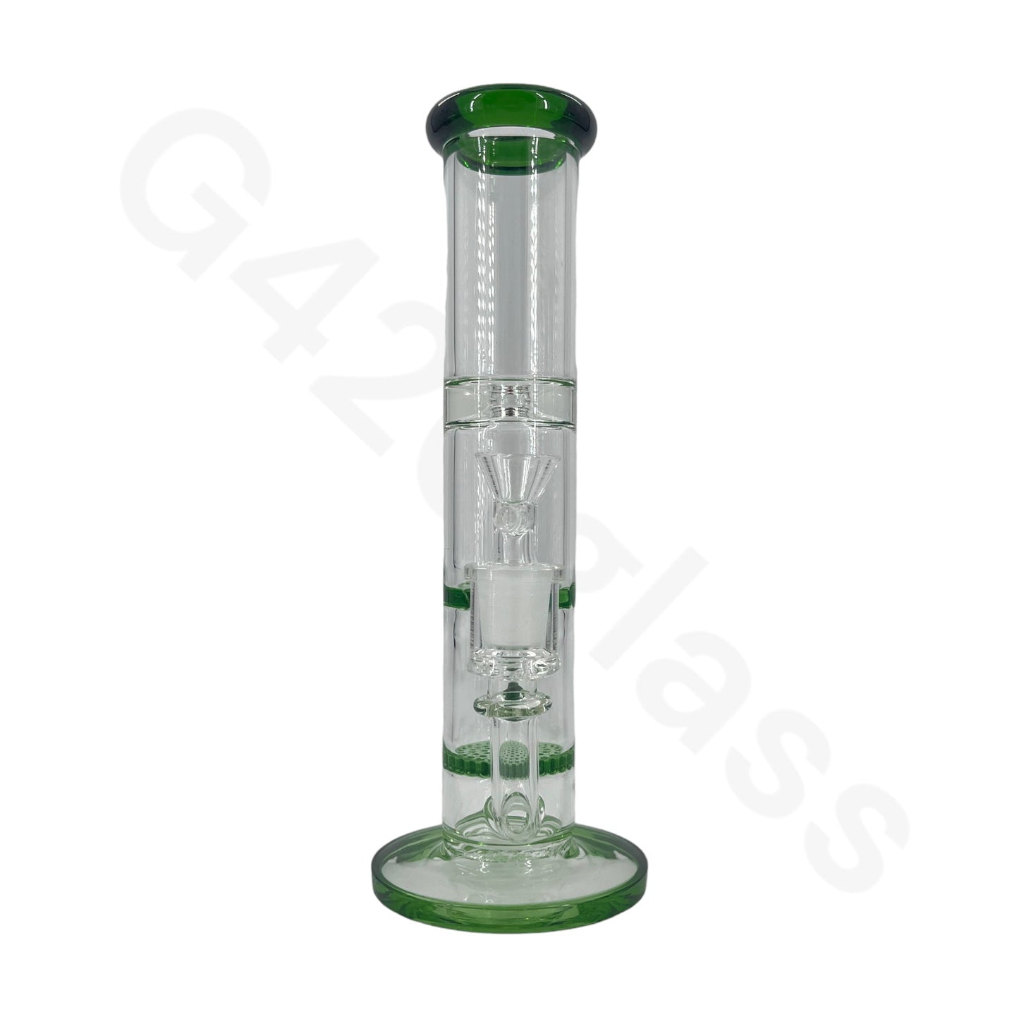 S77   10 Inch Double Honeycomb Screens Glass Water Pipe Hookah Bong