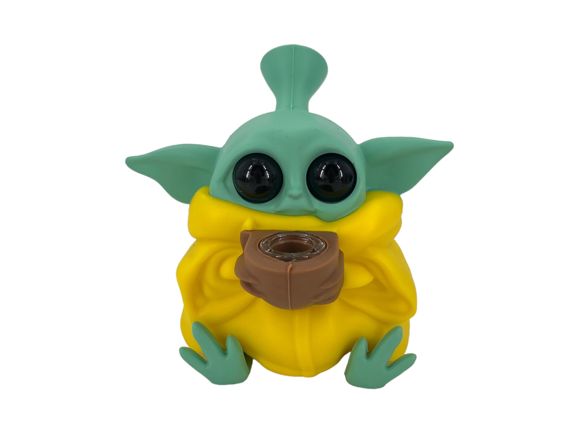 Yellow Yoda glass Smoking Pipe