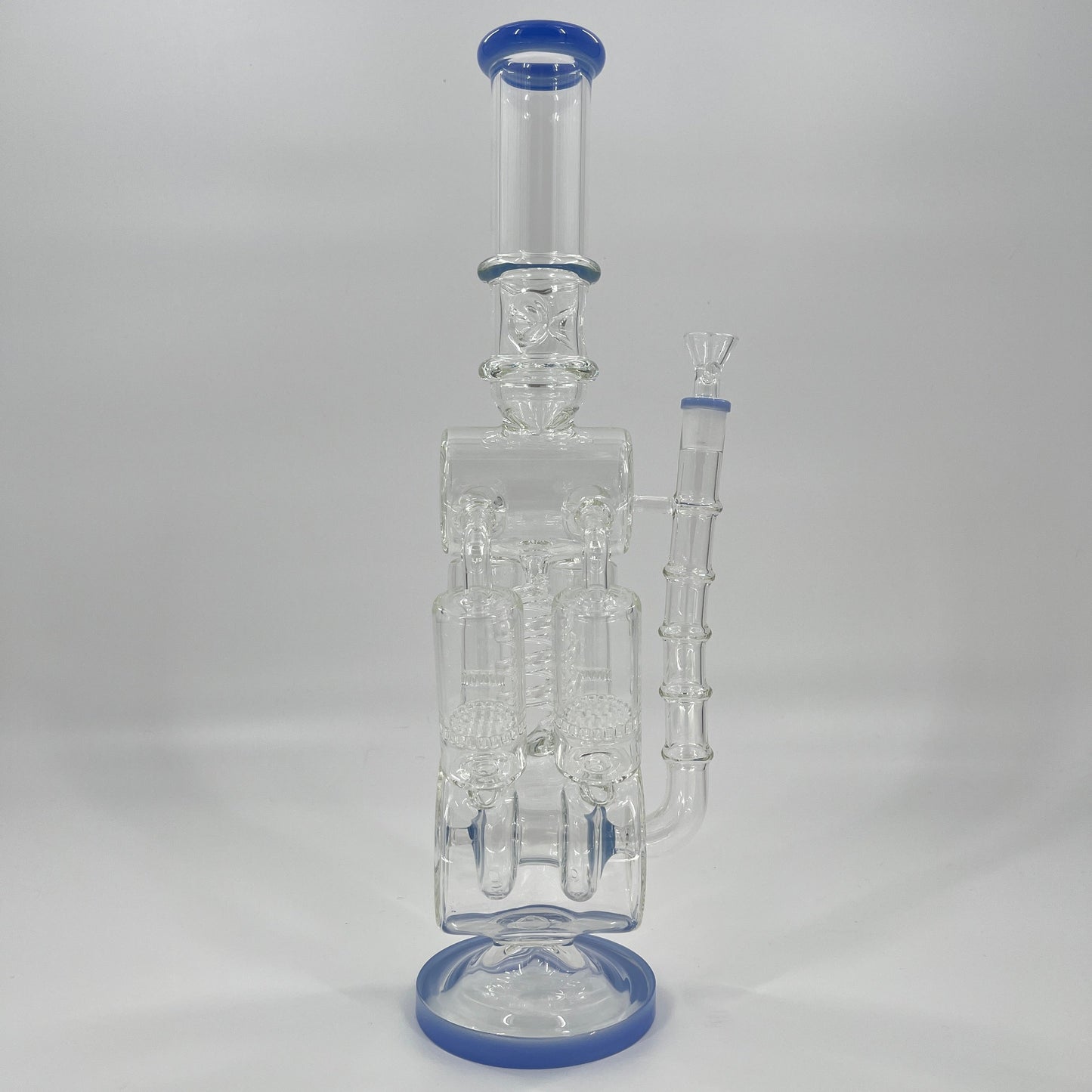 S59  18 Inch LOOKAH Quad Honeycomb Perc Recycler Water Pipe | Glass Bong