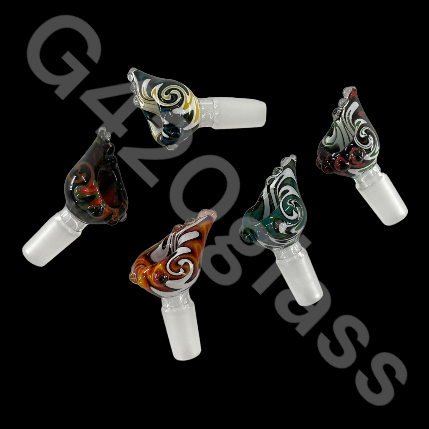 SP013 Colorful Pattern Glass Bowl | 14mm Male Bowl