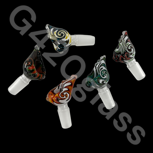 SP013 Colorful Pattern Glass Bowl | 14mm Male Bowl