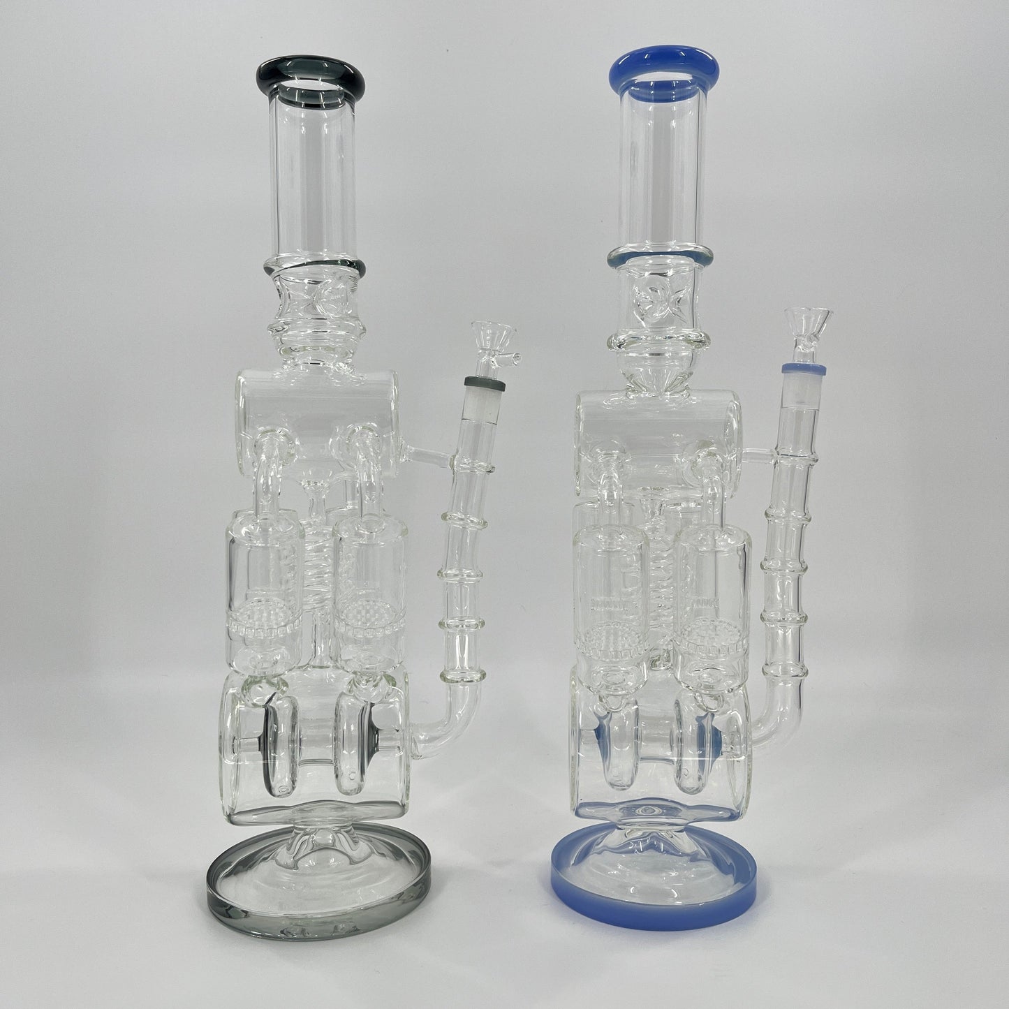 S59  18 Inch LOOKAH Quad Honeycomb Perc Recycler Water Pipe | Glass Bong