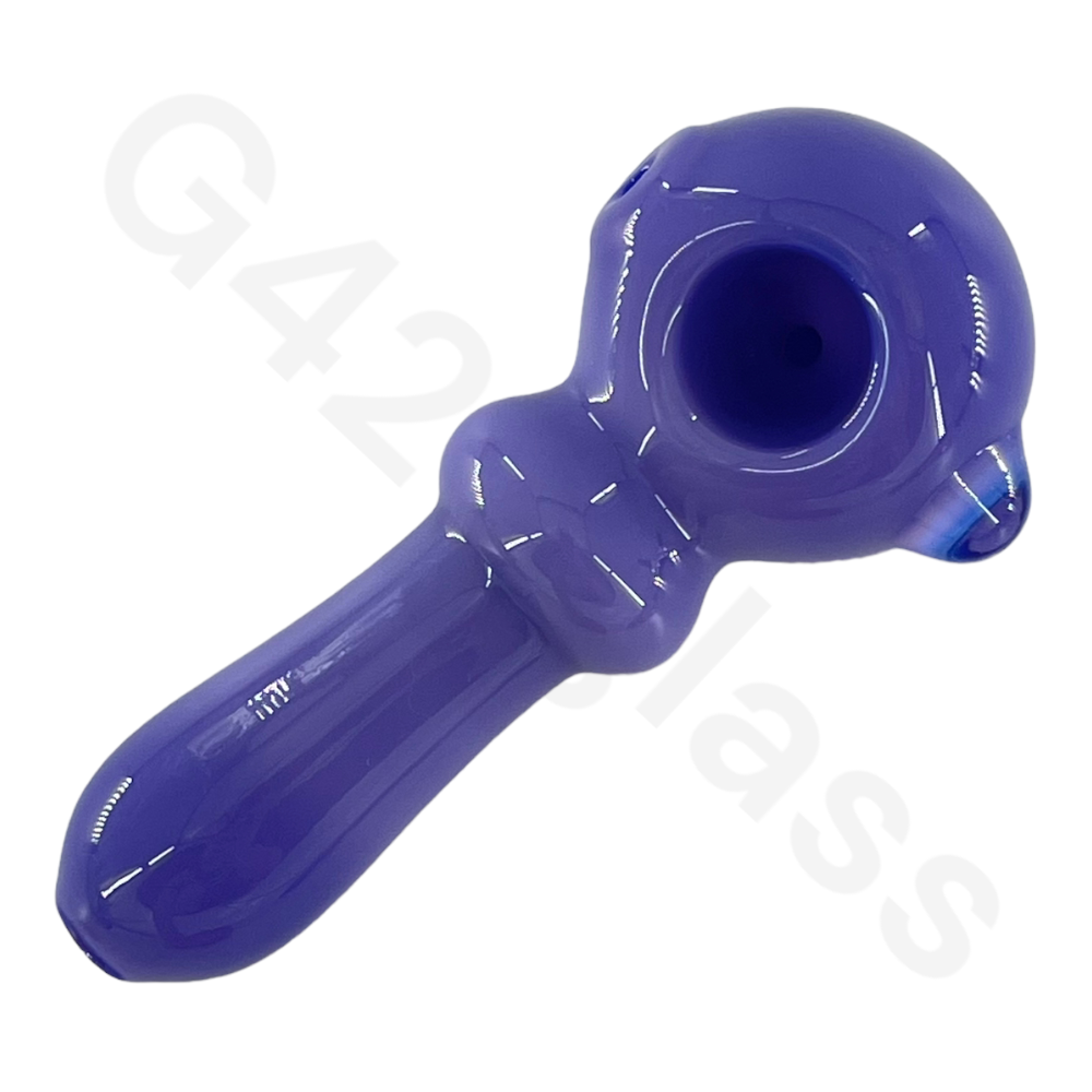 SP037   4 Inch Solid Color Hand Pipe | G420glass Spoon Pipe