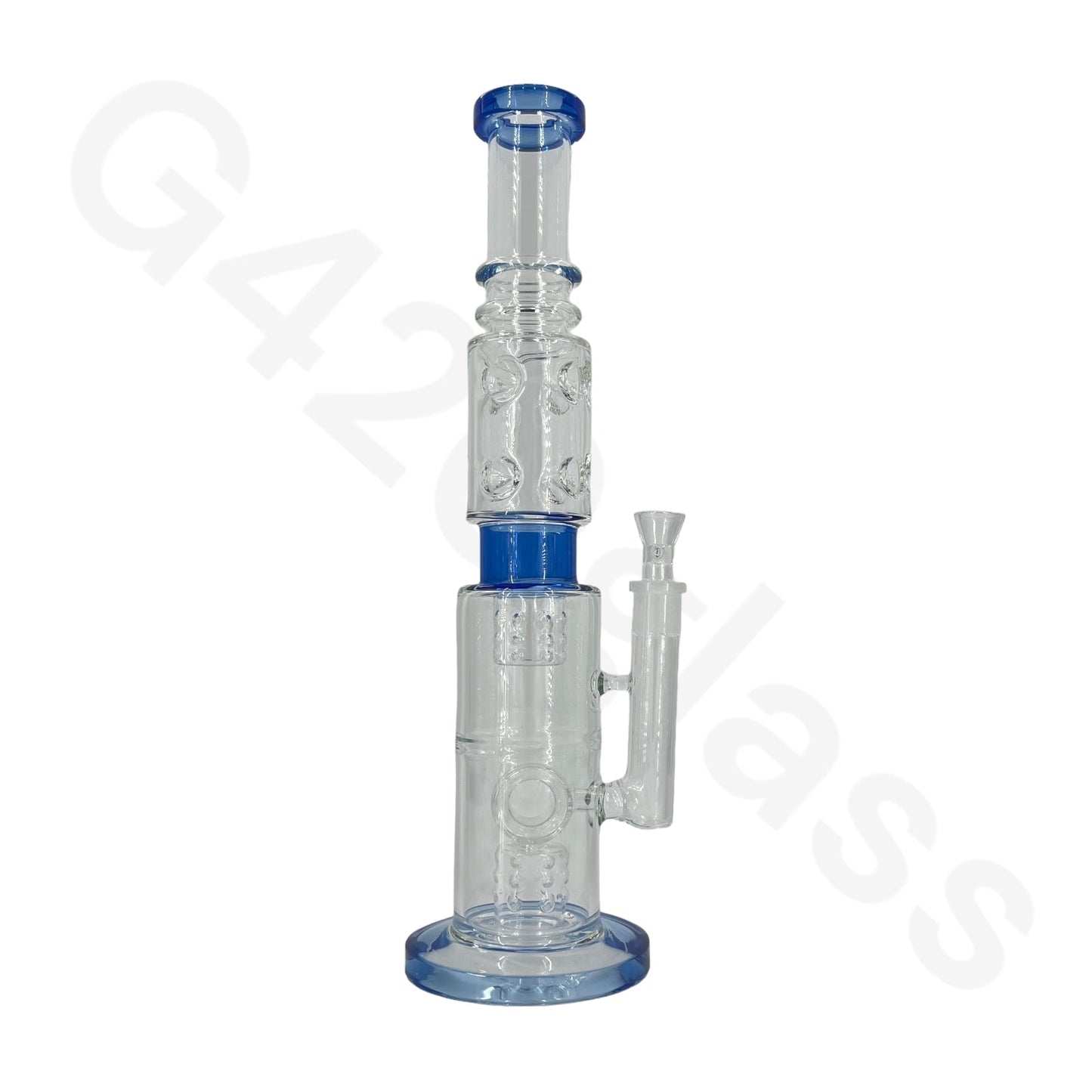 S61   18 Inch Lookah Glass Monster Triple Chamber Pipe |  Big Bong