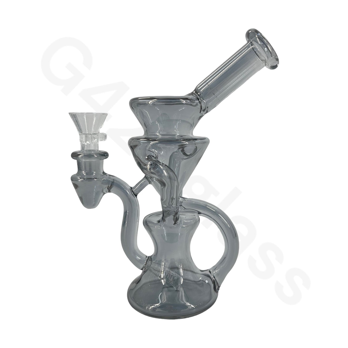 S66   8 Inch Electroplate Recycler Oil Rig Ice Bong | Water Pipe