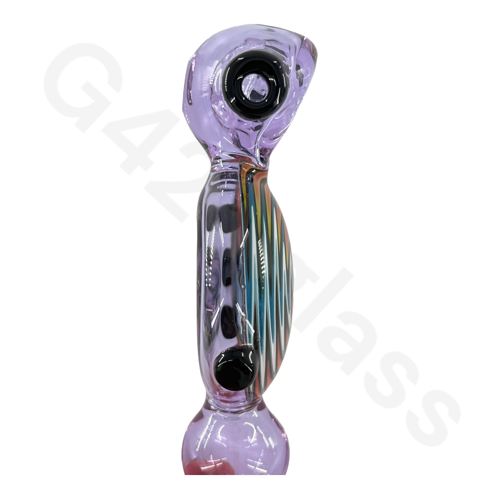 SP81   5 Inch Snail Style Hand Pipe with Colorful Pattern | Built-in Honeycomb Screens