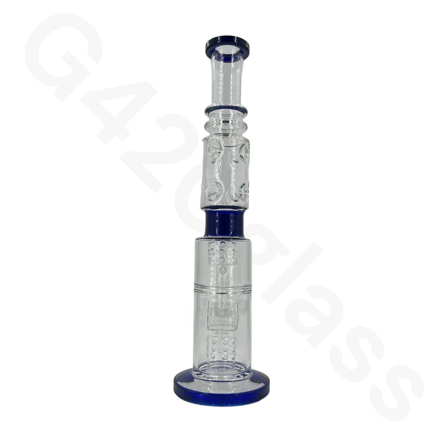 S61   18 Inch Lookah Glass Monster Triple Chamber Pipe |  Big Bong