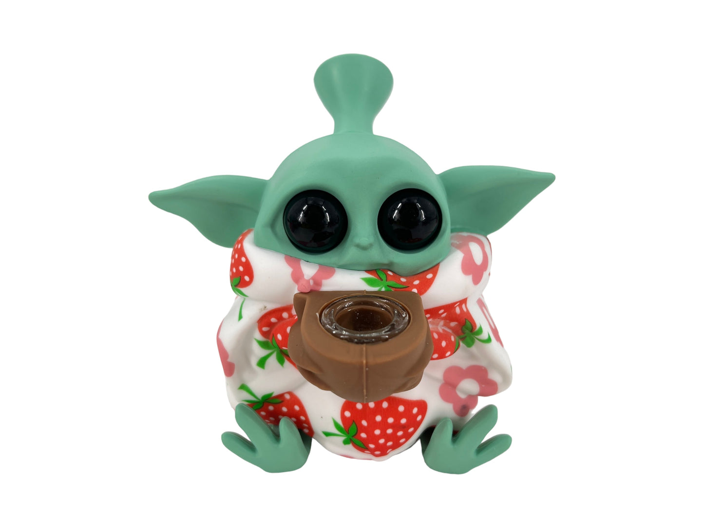 TX191 Baby Yoda Silicone Pipe Glass Bowl Star Wars Collectable Colorful Pattern with Lid