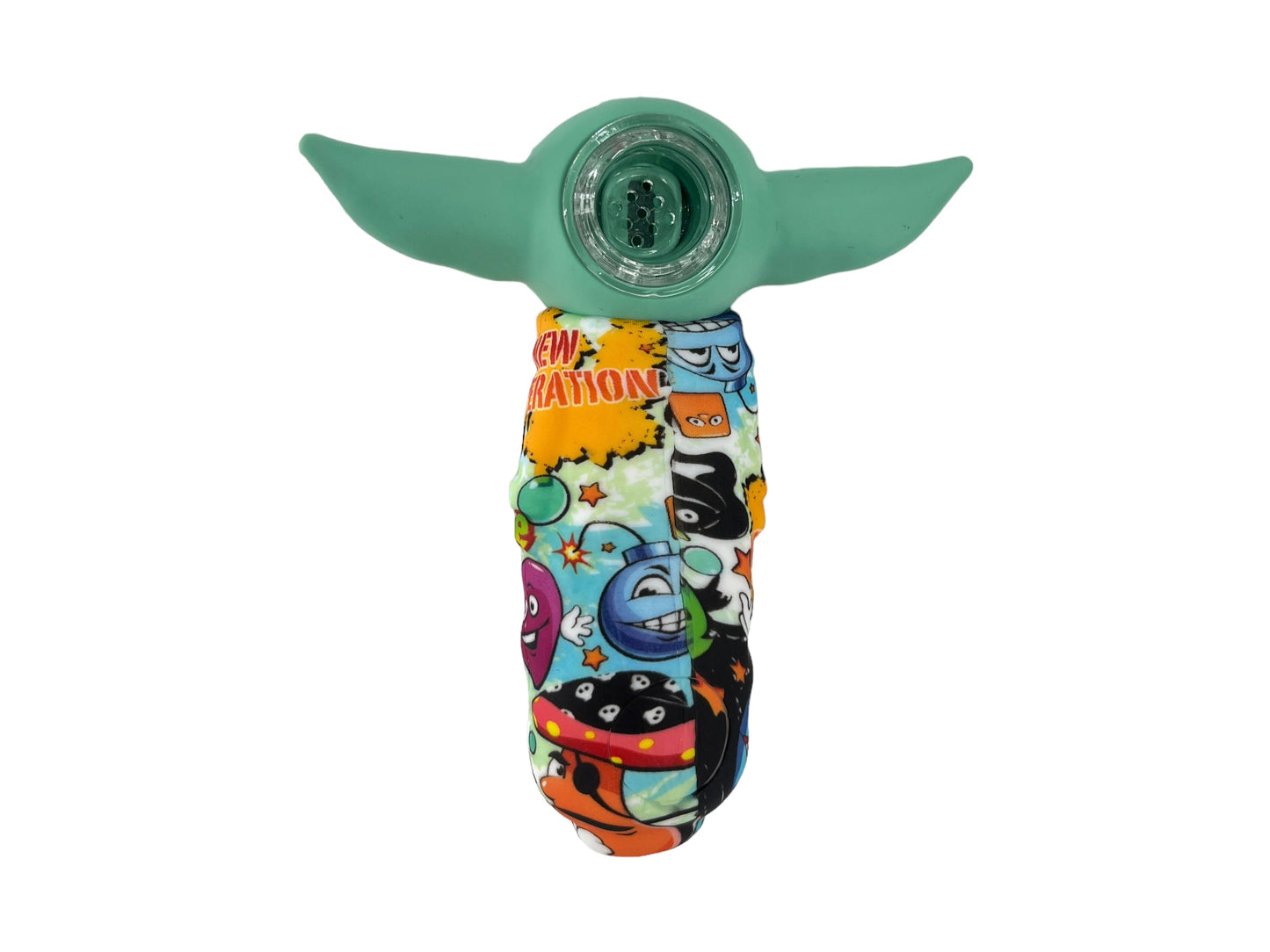 TX116 Gorgeous Baby Yoda Silicone Pipe Glass Bowl Star Wars Collectable Variety Patterned Color