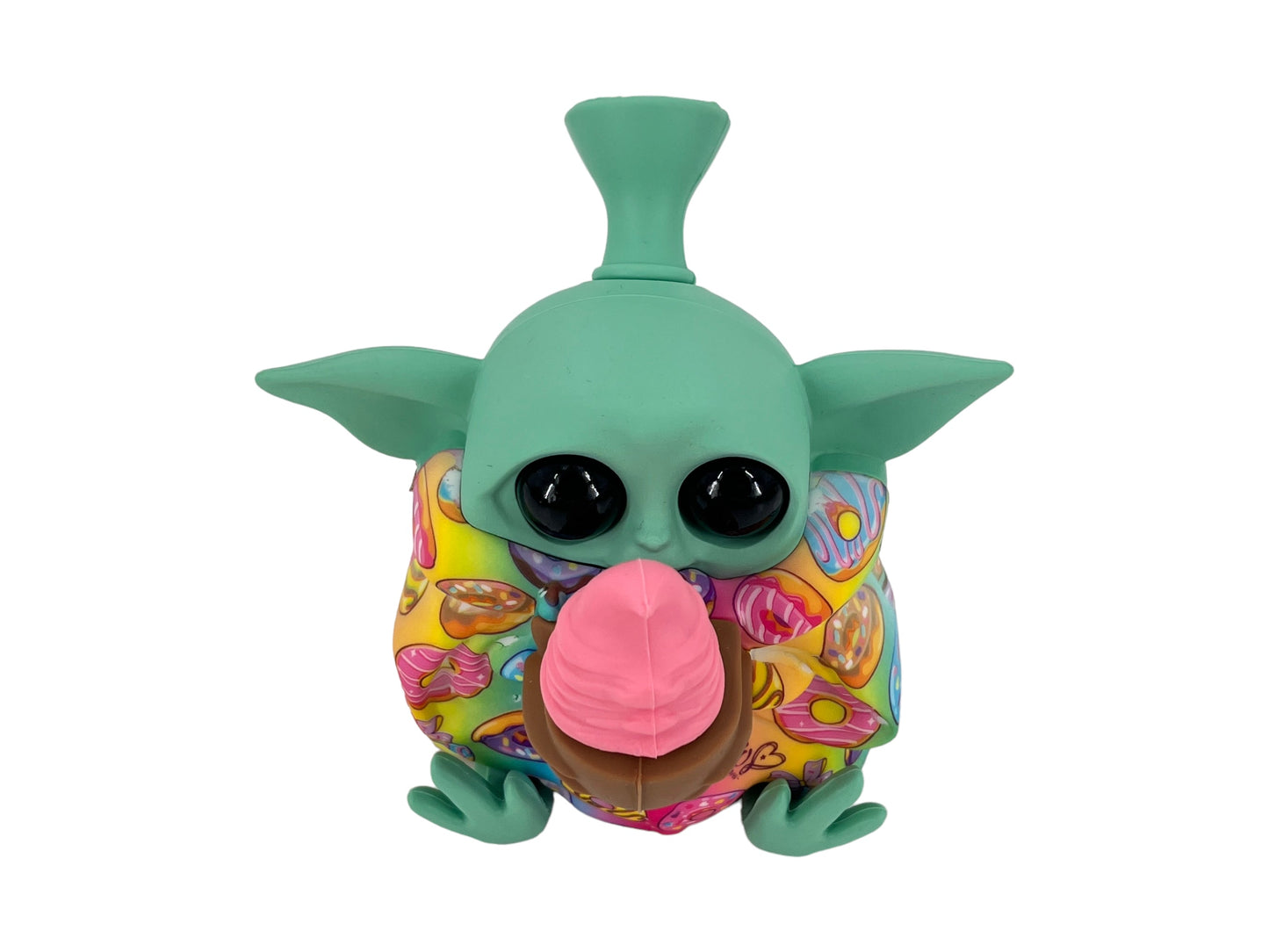 TX185 Baby Yoda Silicone Pipe Glass Bowl Star Wars Collectable Colorful Pattern with Lid