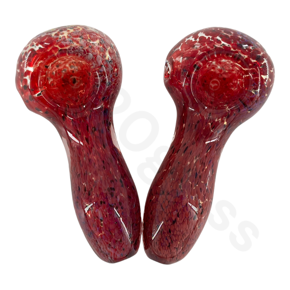 SP083   3 1/2 Inch Fancy Frits Glass Spoon Pipe | G420 Glass Hand Pipe