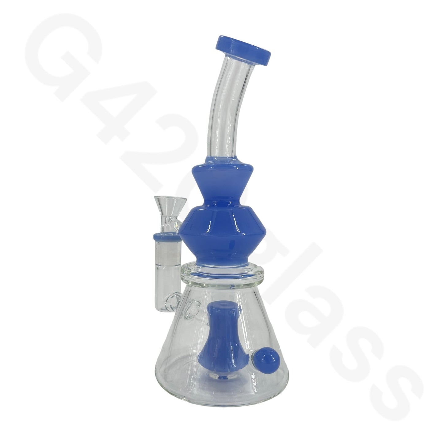 blue color glass hookah pipe