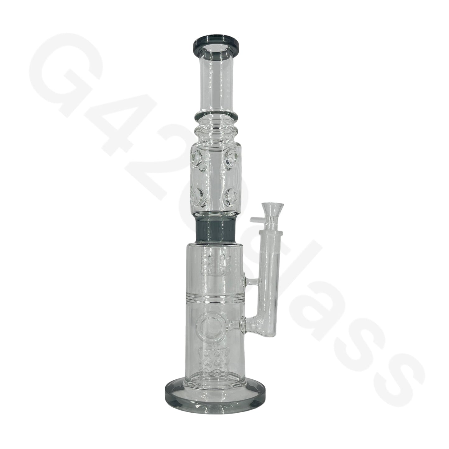 S61   18 Inch Lookah Glass Monster Triple Chamber Pipe |  Big Bong