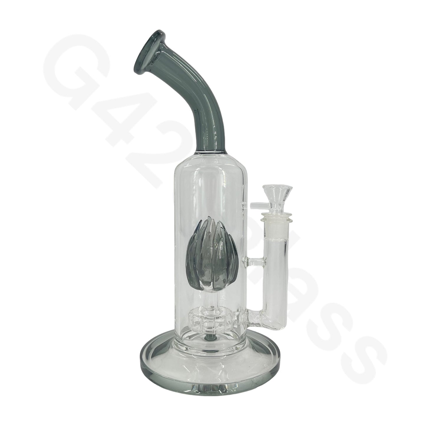 S76   11 Inch Flower Bud Water Pipe Hookah Glass Bongs Oil Rigs