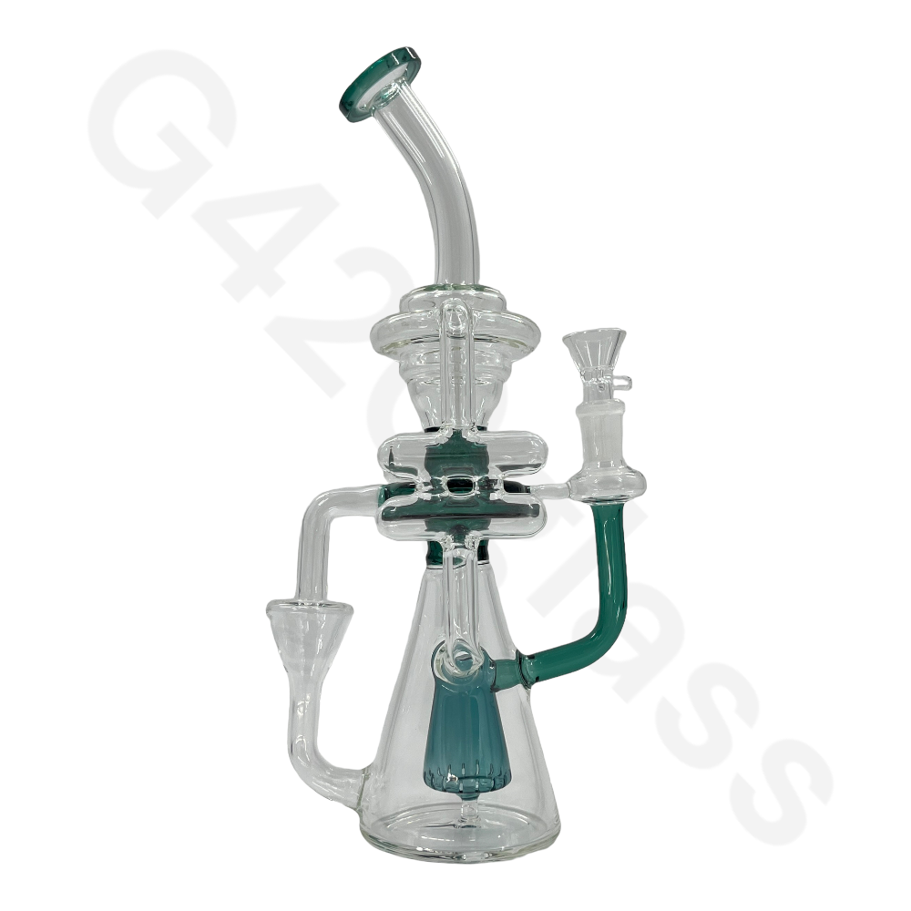 Teal Smoking Lookah Bongs