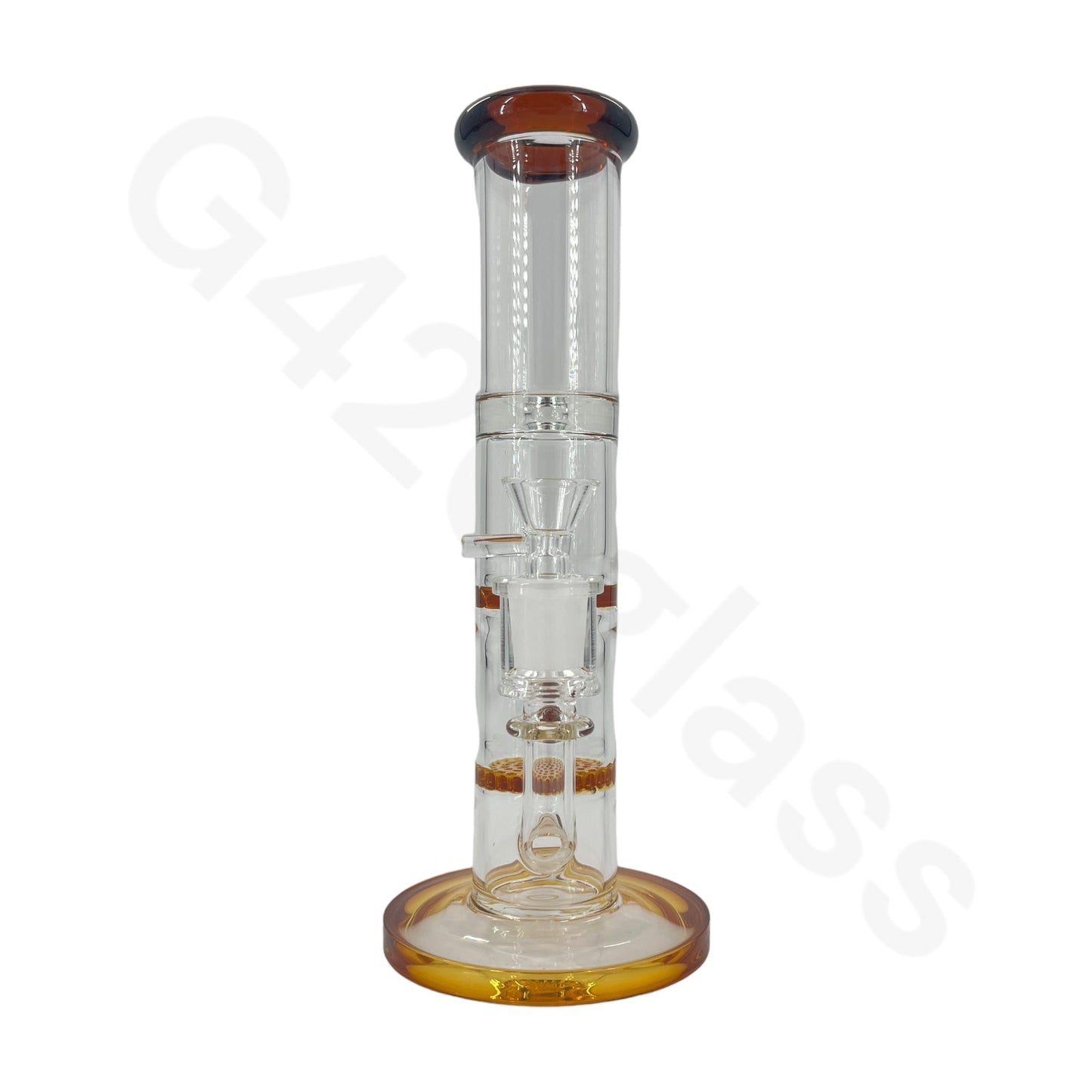 S77   10 Inch Double Honeycomb Screens Glass Water Pipe Hookah Bong