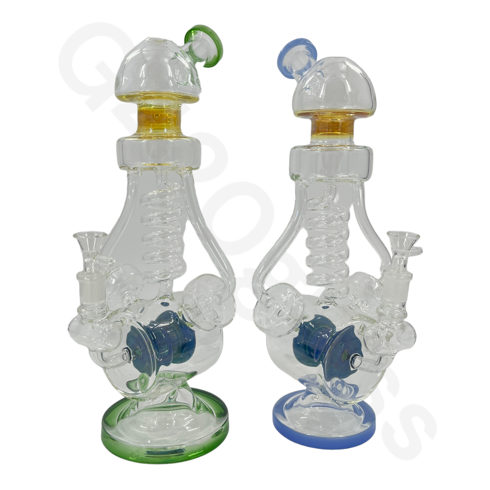 S57  15 Inch LOOKAH Jellyfish Water Pipe | Glass Bong