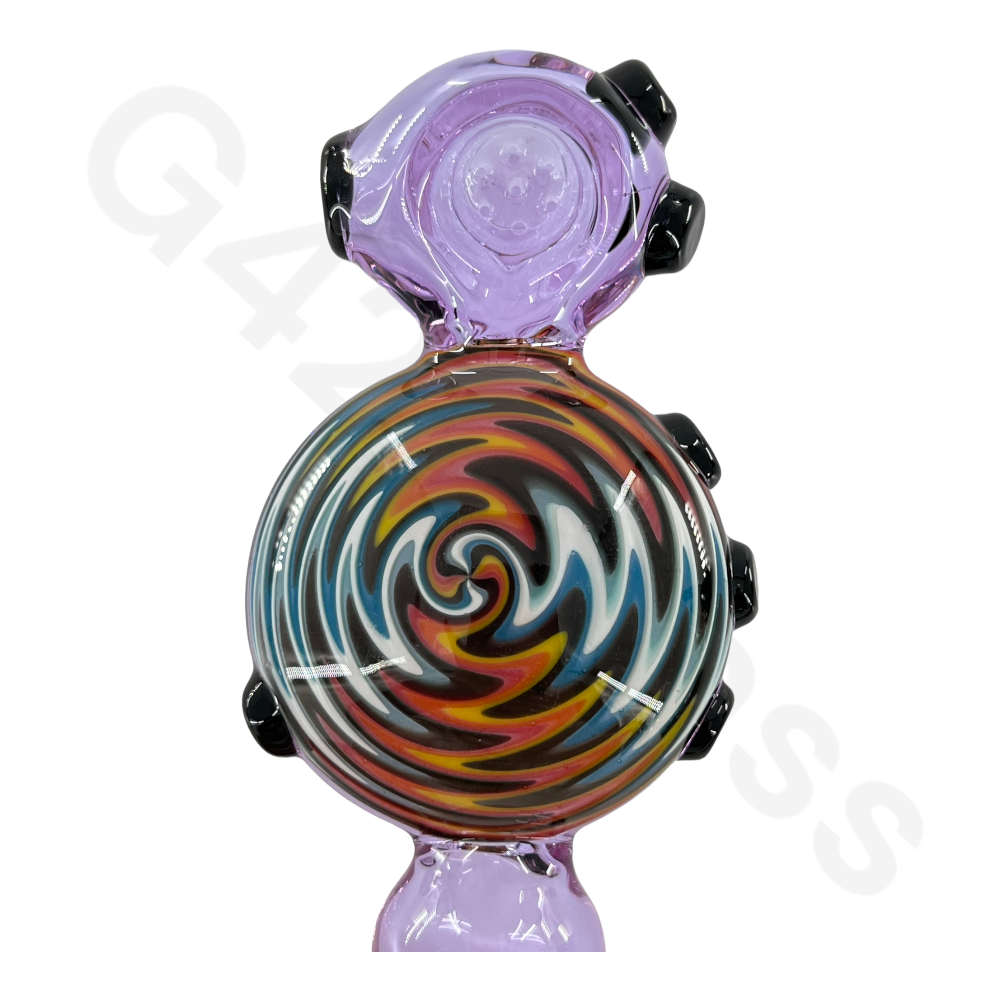 SP81   5 Inch Snail Style Hand Pipe with Colorful Pattern | Built-in Honeycomb Screens