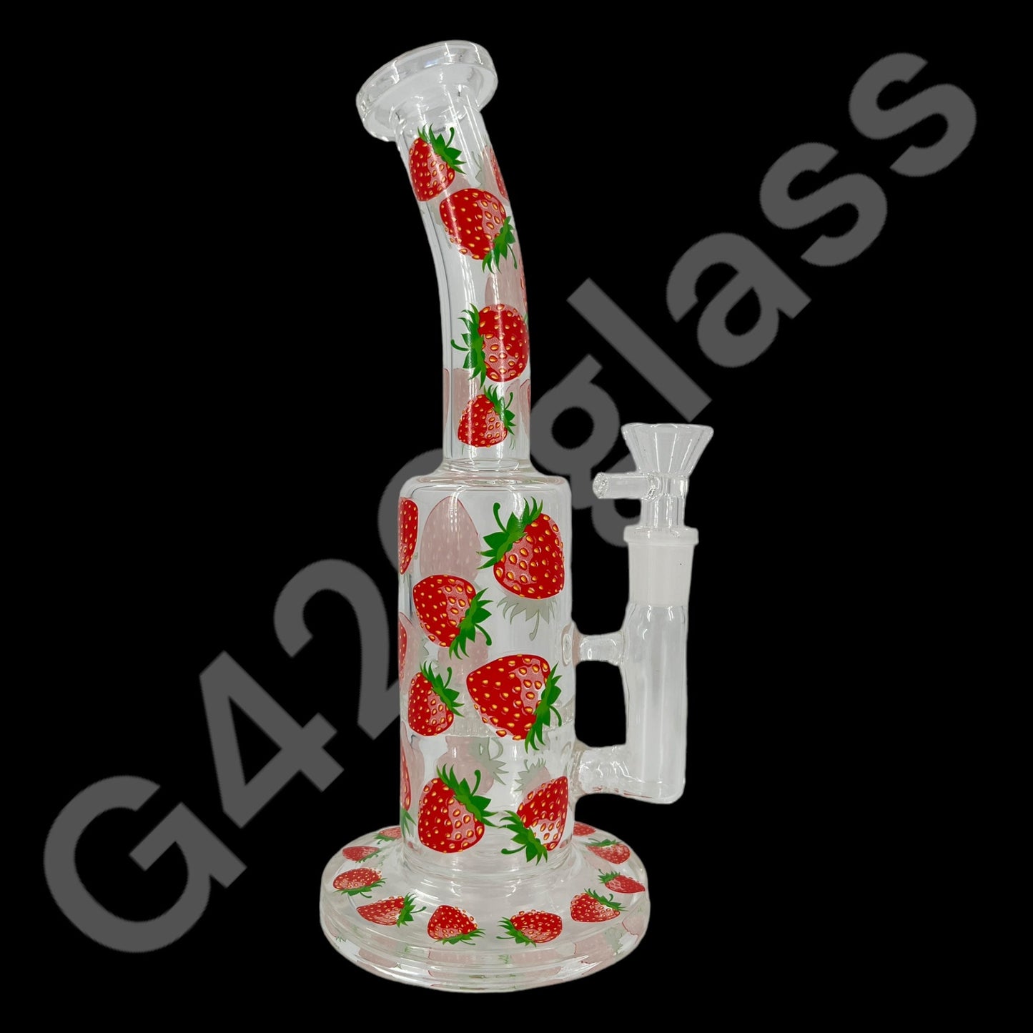 S104    10 Inch Plants Decals Glass Water Pipe Hookah Bong