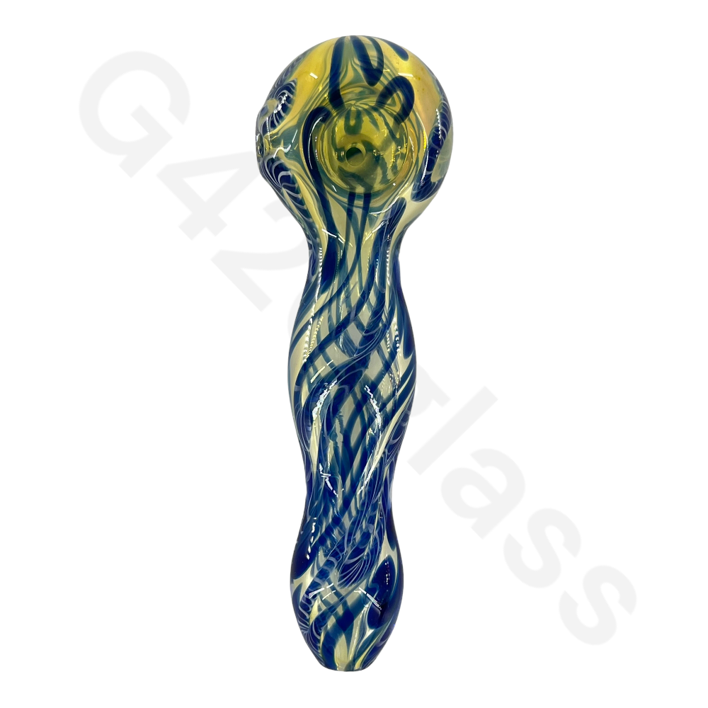 SP058   5 Inch Twisted Hand Pipes | Glass Smoking Pipe