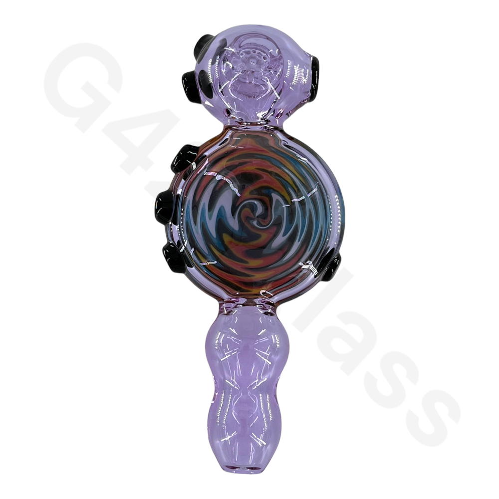 SP81   5 Inch Snail Style Hand Pipe with Colorful Pattern | Built-in Honeycomb Screens