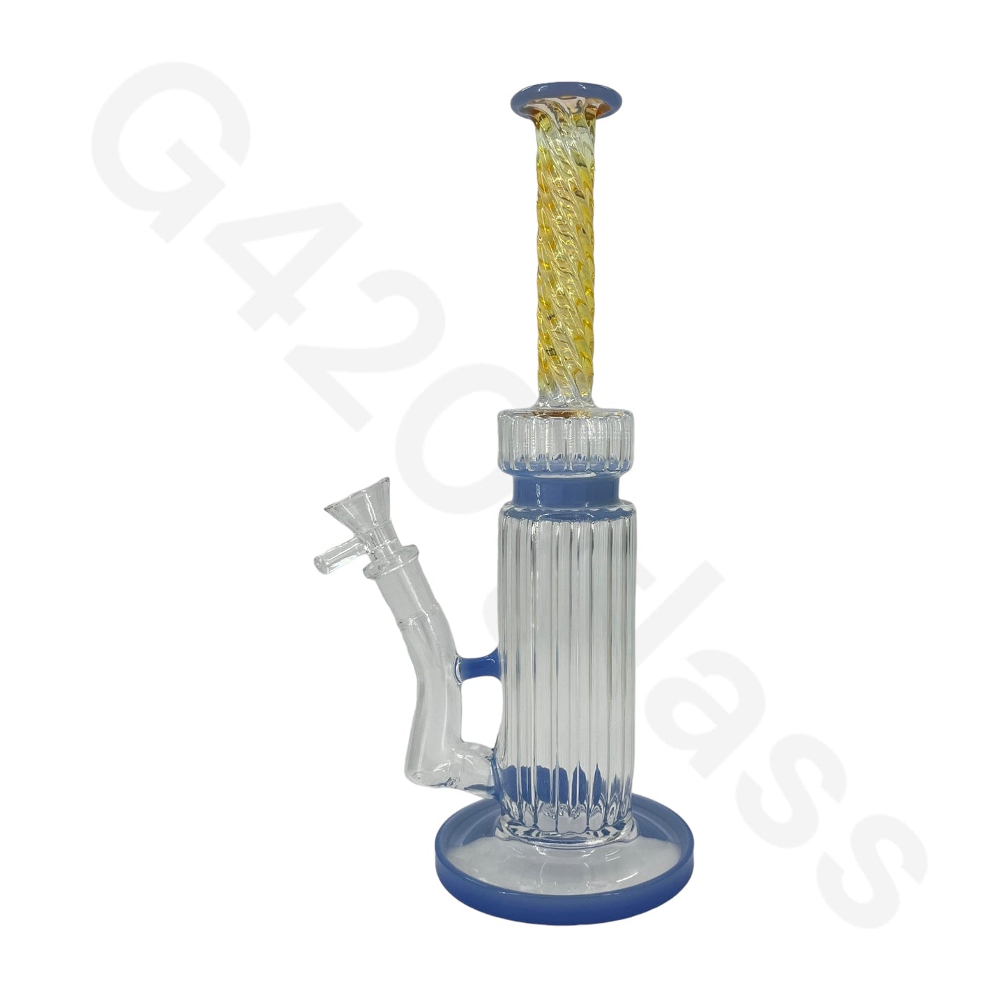 S79   10-inch Twisted Ribbed Water Pipe Oil Rigs Big Bongs Hookah Pipe